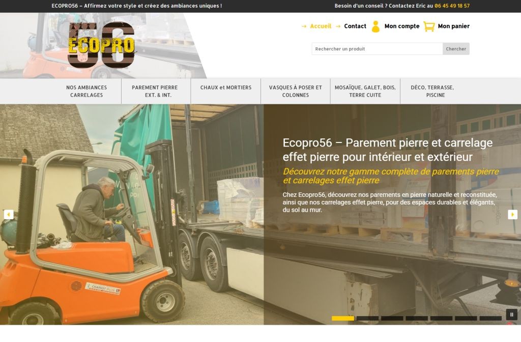Création site internet pour Ecopro 56 à Pontivy