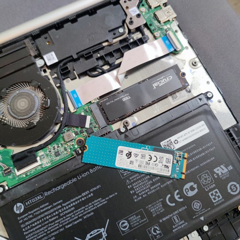 Dépannage informatique à Pontivy – réparation PC portable - remplacement disque dur SSD nvme