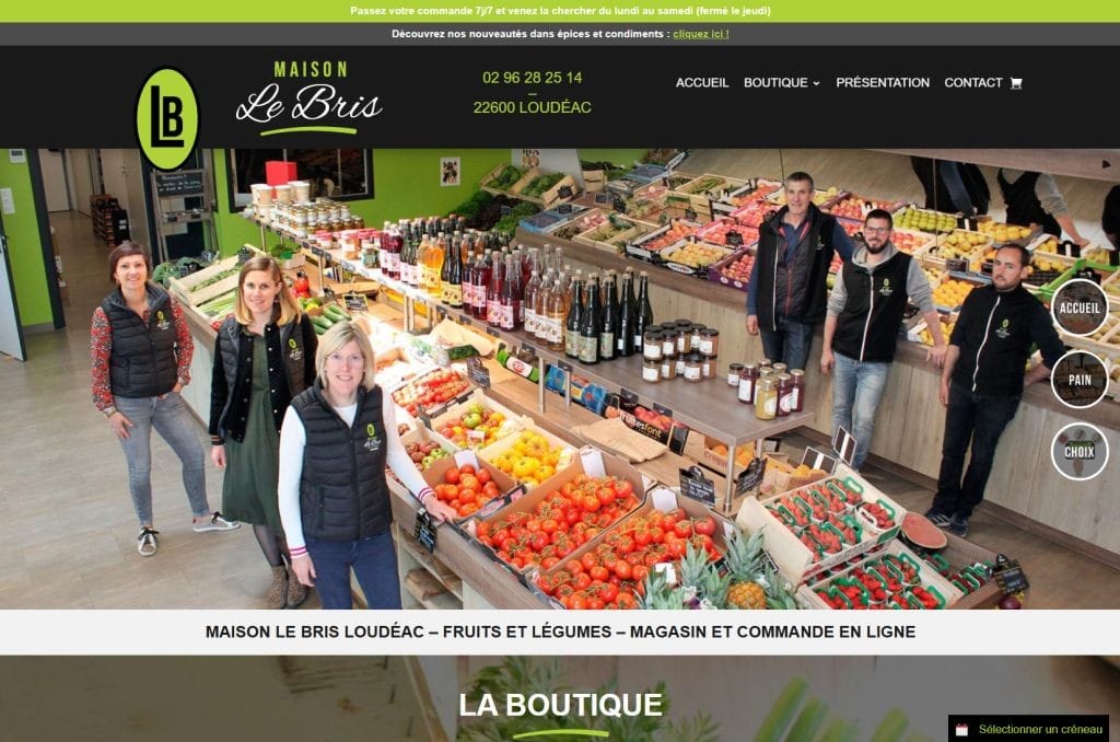Création site internet pour Maison Le Bris à Loudéac